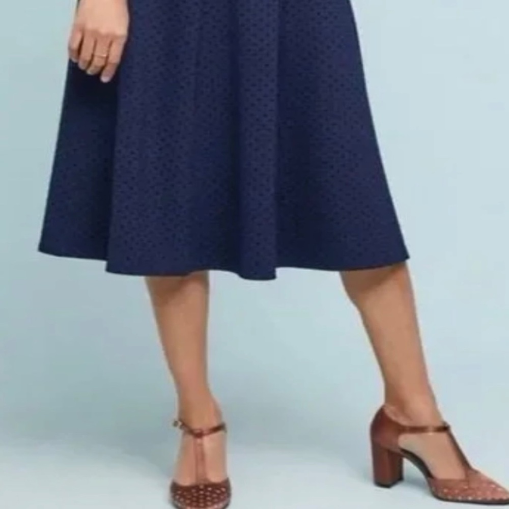 Anthropologie Maeve Sevigny Polka Dot Midi Skirt - Picture 3 of 8